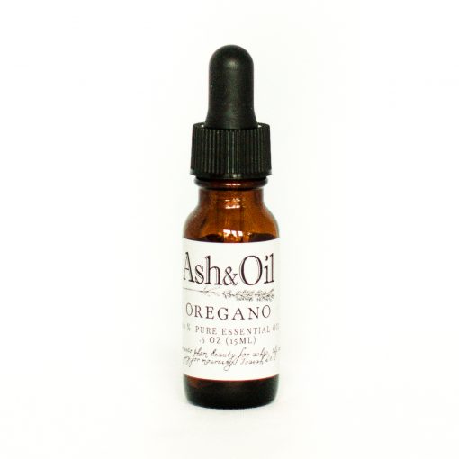 Ash&oil Oregano essential oil in 15 ml amber dropper bottle